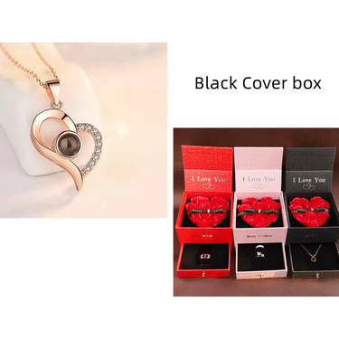 Hot Valentine’s Day Gifts Metal Rose Jewelry Gift Box